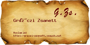 Gréczi Zsanett névjegykártya